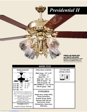Craftmade P252 Specifications