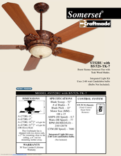 Craftmade Somerset ST52 Specifications
