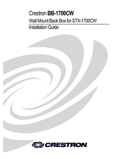 Crestron BB-1700CW Installation Manual