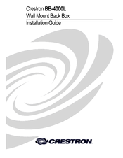 Crestron BB-4000L Installation Manual