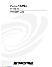 Crestron BB-6000 Installation Manual