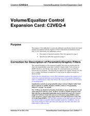 Crestron C2VEQ-4 Specification Sheet