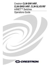 Crestron infiNET CLW-SWS1RF Operation Manual