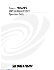 Crestron CNRACKX Operation Manual