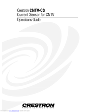 Crestron CNTV-CS Operation Manual