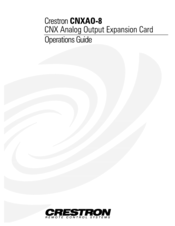 Crestron CNXAO-8 Operation Manual