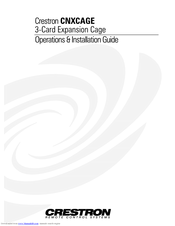 Crestron CNXCAGE Operations & Installation Manual