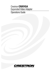 Crestron CNXVGA Operation Manual