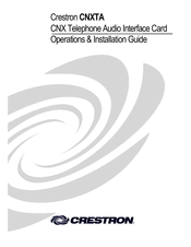 Crestron CNXTA Operations & Installation Manual