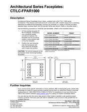 Crestron CT/LC-FPAR1000 User Manual