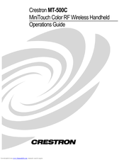 Crestron MT-500C Operation Manual