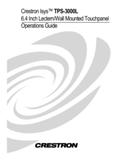 Crestron Isys TPS-3000L Operation Manual