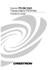 Crestron TPS-CBL-T9 Install Manual