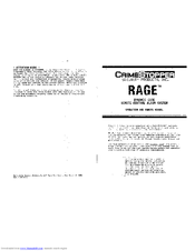 CrimeStopper Rage CS-9711RS Operating And Owners Manual