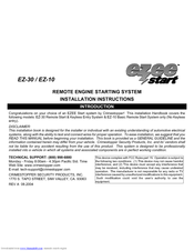 CrimeStopper EZEE START EZ-30 Installation Instructions Manual