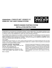 CrimeStopper COOL START RS-900 Installation Instructions Manual