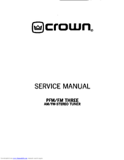 Crown PFM-3 Supplementary Manual