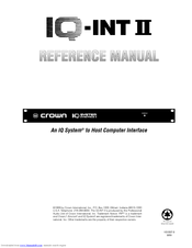 Crown IQ-INT II Reference Manual