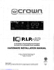 Crown IQ-P.I.P-AP Hardware Installation Manual