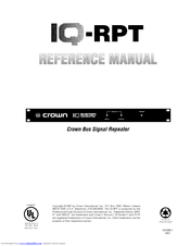 Crown IQ-RPT Reference Manual