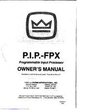 Crown PIP-FPX Owner's Manual