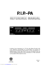 Crown PIP-PA Reference Manual