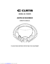 Curtis RCD670 Owner's Manual