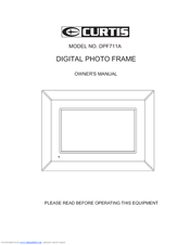 Curtis DPF711A Owner's Manual