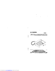 Curtis TID888 Installation And Operaion Instructions