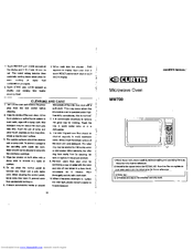 Curtis MW700 Owner's Manual