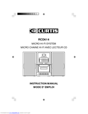 Curtis RCD614 Instruction Manual