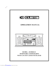 Curtis RCD822-B Operation Manual