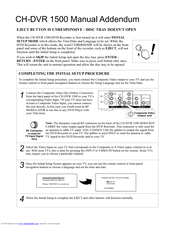 CyberHome CH-DVR 1500 Manual Addendum