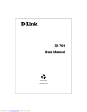 D-link DI-704 User Manual