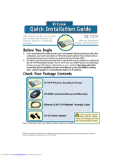 D-link 707P - DI Router Quick Installation Manual