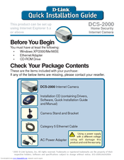 D-link Securicam Network DCS-2000 Quick Installation Manual