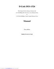 D-link DES-1526 Manual