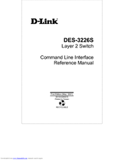 D-link DES-3226SM - 1000Mbps Ethernet Switch Reference Manual