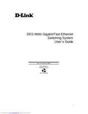 D-link DES-5600 User Manual