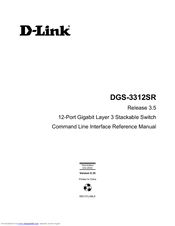 D-link 3312SR - Switch Command Line Interface Reference Manual