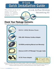 D-link PCMCIA WIRELESS ASAPTER DWL-650 Quick Installation Manual
