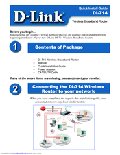 D-link DI-714 Quick Install Manual
