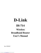 D-link DI-714 User Manual