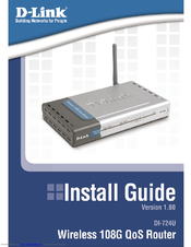 D-link DI-724U - Wireless 108G QoS Office Router Install Manual
