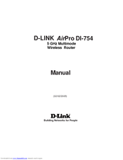 D-link AirPro DI-754 Manual
