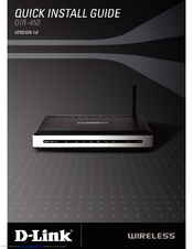 D-link DIR-450 - 3G Mobile Router Wireless Quick Install Manual