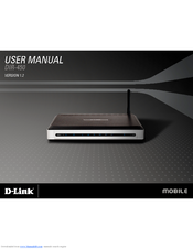 D-link DIR-450 - 3G Mobile Router Wireless User Manual
