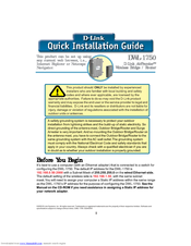 D-link AirPremier DWL-1750 Quick Installation Manual
