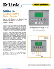 D-link DMP-110 - 32 MB Digital Player Specifications