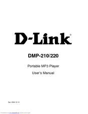D-link DMP-210 - 32 MB Digital Player User Manual